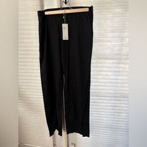 Eileen Fisher Black Linen Blend Black Pants